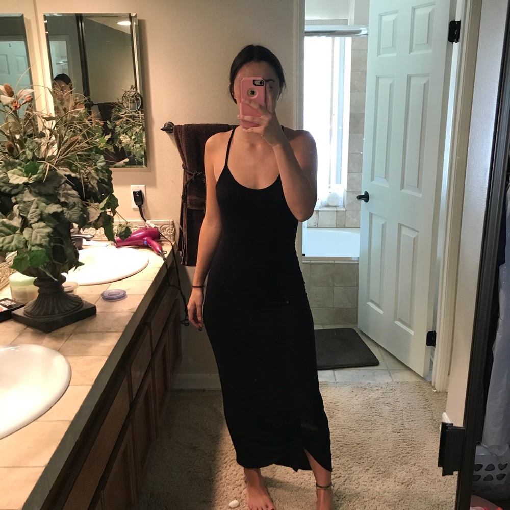 Sexy strappy black dress
